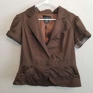 Stoorh Studio Brown Short Sleeve Blazer